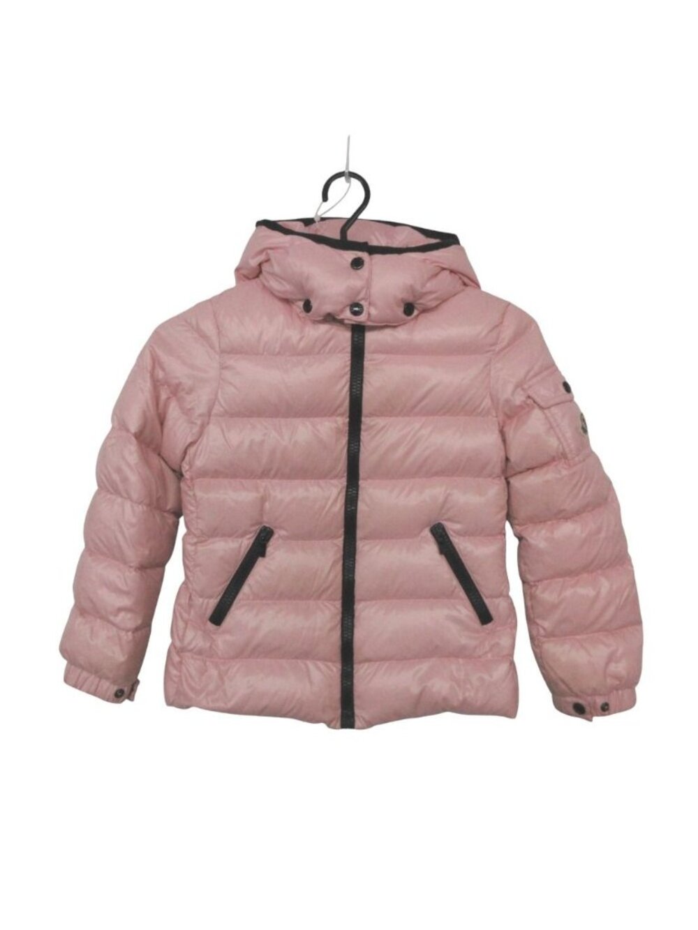Moncler Down Jacket Bady Buddy Outer Hoodie Zip Up Logo Pastel Pink